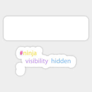 Ninja CSS  - Funny Programming Jokes - Dark Color Sticker